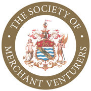 Merchant Venturers Logo White on Gold